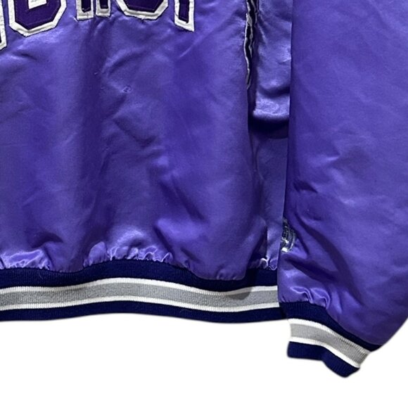 Singer Vintage Purple Satin‎ Football Warm-Up Jacket • Men’s XXL • Bishop’s Univ - Picture 7 of 7